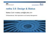 nethz 3.0: Design & Status - ETH - ITEK - ETH Zürich