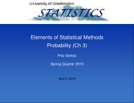 Elements of Statistical Methods Probability (Ch 3) - Statistics