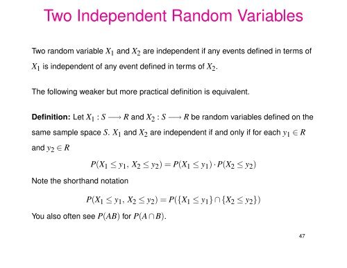 Elements of Statistical Methods Probability (Ch 3) - Statistics