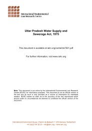 Uttar Pradesh Water Supply and Sewerage Act, 1975 - International ...