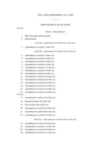 THE LAND (AMENDMENT) ACT, 2004. - Uganda Land Alliance