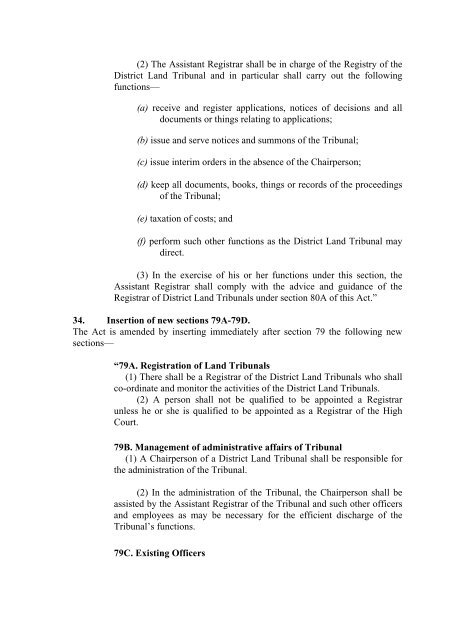 THE LAND (AMENDMENT) ACT, 2004. - Uganda Land Alliance