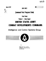 US Army Combat Development Command 1973, Volume I