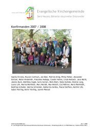 Bericht zum Konfirmandenjahrgang 2008 (PDF) - Evangelischen ...