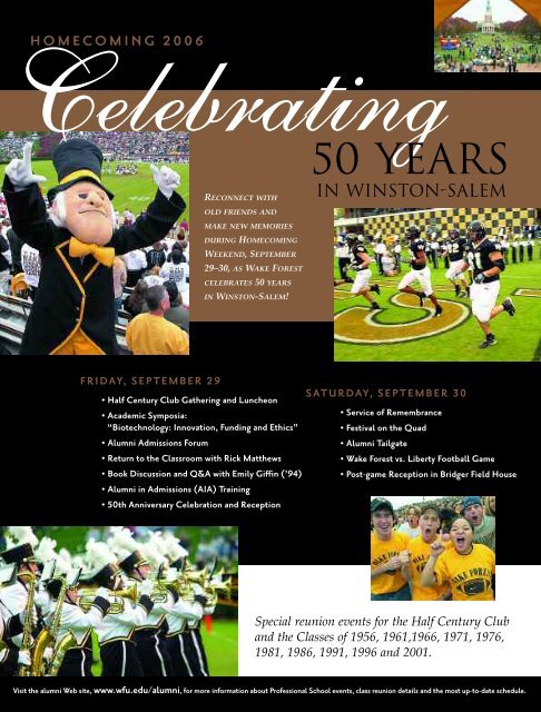 Covers Contents - Past Issues - Wake Forest University