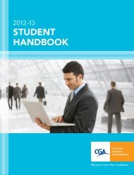 STUDENT HANDBOOK - CGA Online Learning Environment