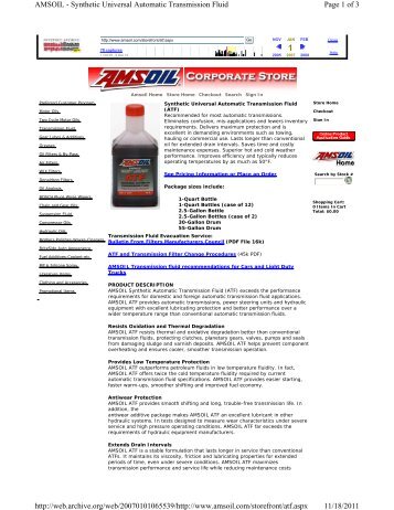 Page 1 of 3 AMSOIL - Synthetic Universal Automatic Transmission ...