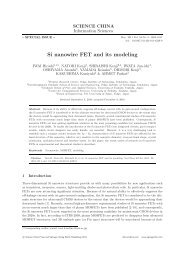 Si nanowire FET and its modeling - Springer