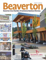 Beaverton Area Chamber of Commerce Business ... - Portland Tribune