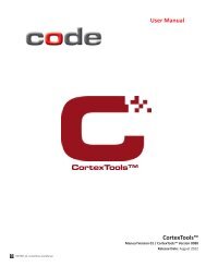 CortexTools™ User Manual - Code Corporation