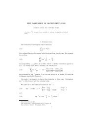 THE EVALUATION OF ARCTANGENT SUMS 1. Introduction The ...