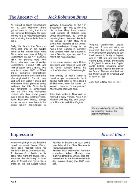 News Letter 10 Final.pub (Read-Only) - The Binns Family