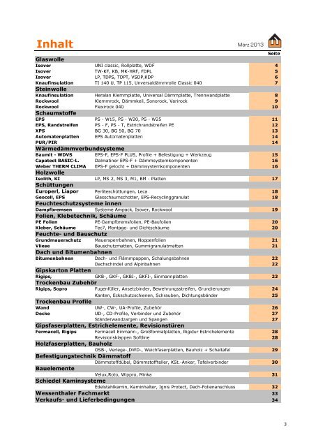 PREISLISTE 2013 - Wessenthaler