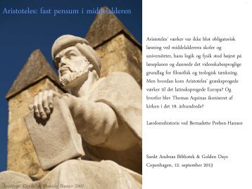 Aristoteles: fast pensum i middelalderen - Bernadette Preben-Hansen