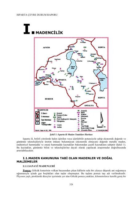 tc ısparta valiliği il çevre ve orman müdürlüğü ısparta çevre durum ...