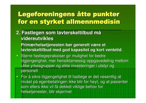 Hva tenker fastlegene? - Stokke kommune