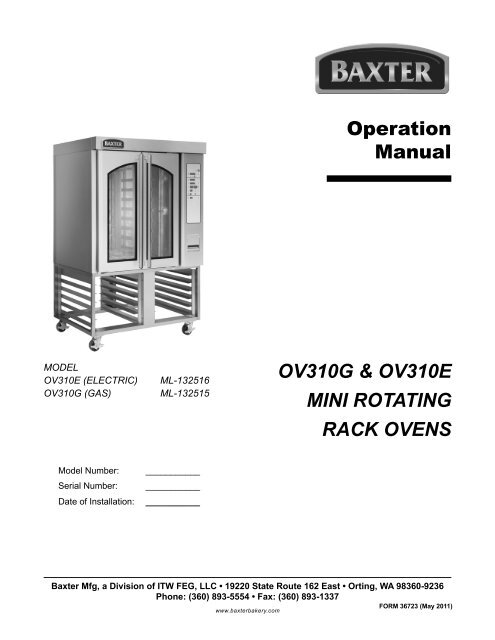 Baxter Ov310e Electric Rotating Rack Oven 208v 3ph