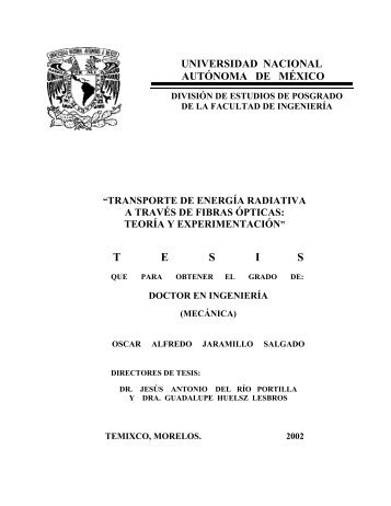 tesis - C.I.E. - Universidad Nacional AutÃ³noma de MÃ©xico