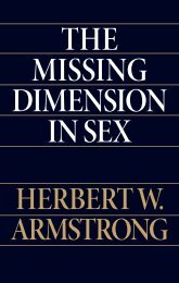 The Missing Dimension in Sex - Church of God - NEO