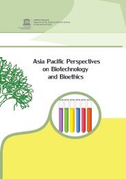 Asia Pacific Perspectives on Biotechnology and Bioethics