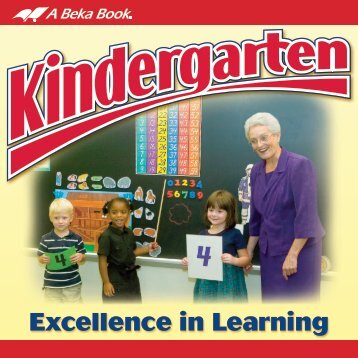 Kindergarten - Excellence in Learning - A Beka Book