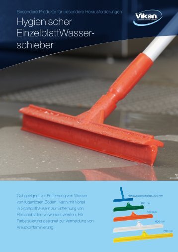 Hygienischer Einzelblatt Wasserschieber Product sheet - Vikan