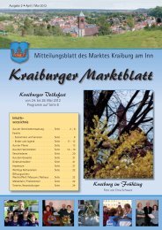 Kraiburger Marktblatt - Markt Kraiburg am Inn