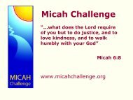 Micah Challenge Presentation - Micah Network