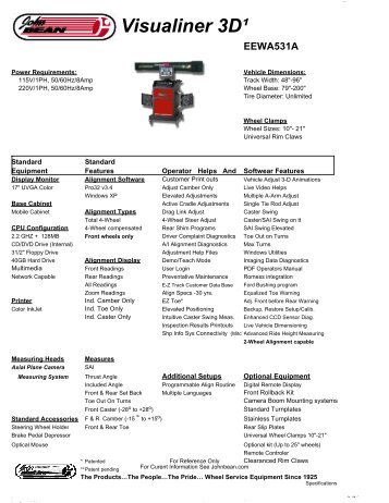 Visualiner 3DÂ¹ - Snap-on Equipment