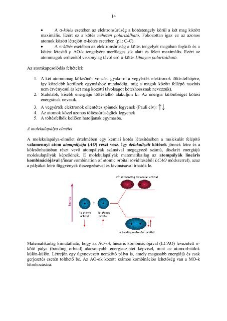 A kémiai kötés - Szerves Kémiai Tanszék