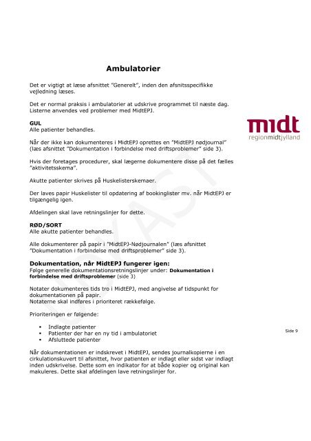 MidtEPJ nødprocedurer - Region Midtjylland