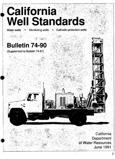 California Water Well Standards, DWR Bulletin 74 ... - County of Glenn