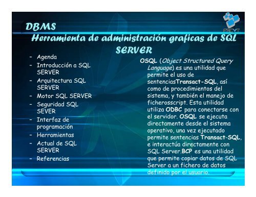 DBMS comerciales