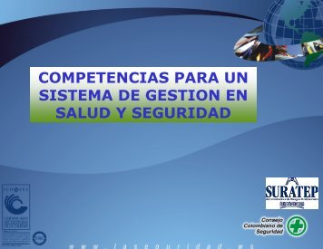 competencias para un sistema de gestion en salud y seguridad