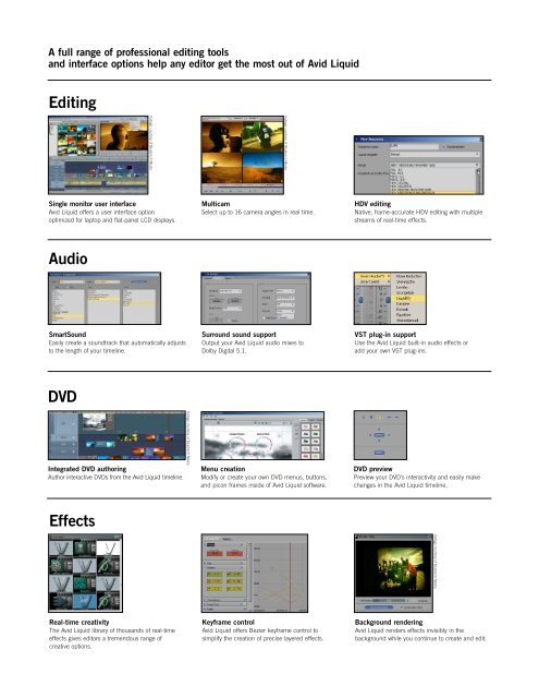 Avid Liquid and Avid Liquid Pro - Creative Video