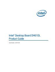 IntelÂ® Desktop Board DH61DL Product Guide