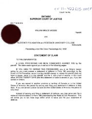to Read Statement of Claim - Class Action