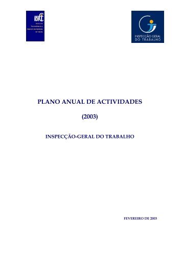 PLANO ANUAL DE ACTIVIDADES - Autoridade para as CondiÃ§Ãµes ...
