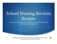 Nurses Presentation - South Brunswick Public Schools