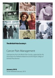 Cancer pain assessment - The British Pain Society