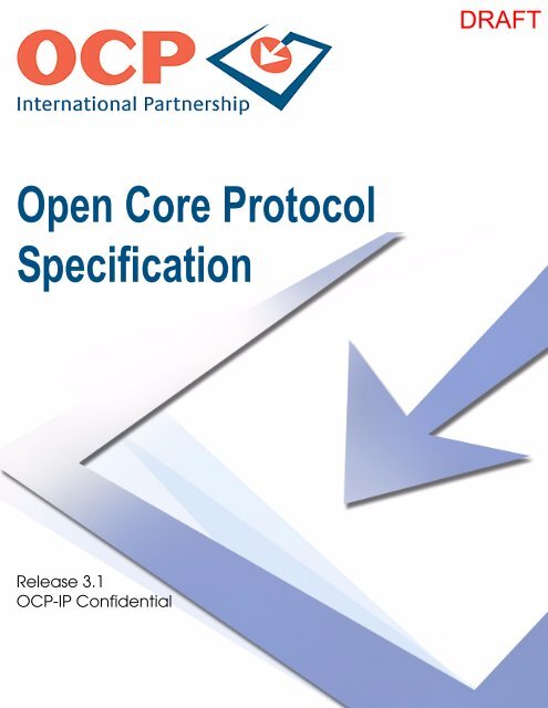 OCP Specification 3.1 - OCP-IP