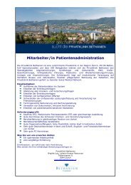 Mitarbeiter/in Patientenadministration - Privatklinik Bethanien