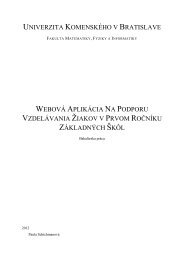 bakalarska praca.pdf - Katedra informatiky - Univerzita KomenskÃ©ho