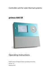 Primos 600 Operating Instructions - EvoEnergy
