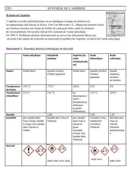 TP SynthÃ¨se de l'aspirine Correction.pdf - Webnode