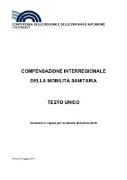 compensazione interregionale della mobilitÃ  sanitaria testo ... - Saluter