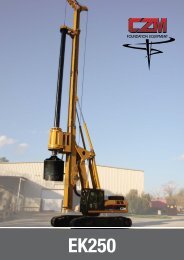 CZM EK250 bored piling rig - AGD Equipment