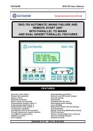 DKG-705 AUTOMATIC MAINS FAILURE AND REMOTE START ...