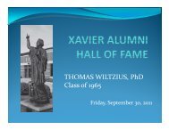 THOMAS WILTZIUS, PhD Class of 1965 - Xavier High School