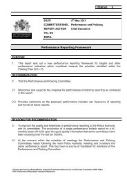 Performance Reporting Framework - Nottinghamshire Police Authority